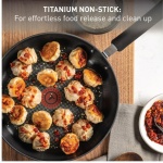 T-fal Ultimate Hard Anodized Nonstick Fry Pan With Lid 10 Inch, Oven Broiler Safe 400F, Lid Safe 350F, Cookware, Kitchen, Home, Versatile Frying Pan, Skillet, Pots and Pans, Dishwasher Safe, Black - Image 6