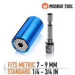 Moongo Tool Universal Socket, Gifts for Dad from Daughter Son - Christmas Gifts for Men, Father/Dad, DIY Handyman, Husband, Guys, Boyfriend, Him, Unique Tools for Men (7-19mm) Power Drill Adapter - Image 6
