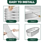 Utopia Home Galvanized Raised Garden Bed Kit 4x2x1ft, Planter Box Raised Garden Beds Outdoor, Easy Assembly Metal Raised Bed for Gardening Vegetables, Fruits, Flowers - Pack of 01 - Silver - Image 5
