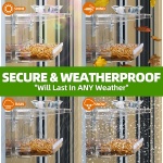 WENMIXER Window Bird Feeder with Non-Marking Self-Adhesive Hooks, Clear Window Bird Feeder for Outside, Transparent Bird House, Outdoor Bird Feeders, Wild Bird Watching Gift, Garden Decor - Image 4