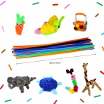 Caydo 200 PCS Thick Pipe Cleaners Craft Supplies Multi-Color Chenille Stems for Art and Craft Projects Creative DIY Decorations (12inch x 6mm) - Image 5