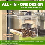 WENMIXER Window Bird Feeder with Non-Marking Self-Adhesive Hooks, Clear Window Bird Feeder for Outside, Transparent Bird House, Outdoor Bird Feeders, Wild Bird Watching Gift, Garden Decor - Image 5