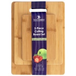 Totally Bamboo 3-Piece Bamboo Cutting Board Set; 3 Assorted Sizes of Bamboo Wood Cutting Boards for Kitchen - Image 3