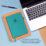 Clever Fox Password Book with alphabetical tabs. Internet Address Organizer Logbook. Medium Password Keeper for Website Logins (Aquamarine) - Image 2