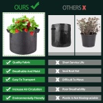 lucdnc 5 Pcs Grow Bags 5 Gallon Plant Grow Bags Multi-Purpose Nonwoven Fabric Pots with Durable Handles,Outdoor Garden Plant Pots for Vegetables Fruits Flowers Herb Succulent Bonsai Plants - Image 3