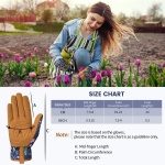 Pleneal Gardening Gloves for Women - Leather Garden Gloves Thorn Proof, Outdoor Protective Working Gloves - Image 6