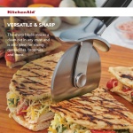 KitchenAid Classic Pizza Wheel with Sharp Blade For Cutting Through Crusts, Pies and More, Built In Finger Guard for Safety and Comfort Grip to Protect Fingers, Dishwasher Safe, 9-Inch, Black - Image 2