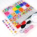 Dowsabel Bracelet Making Kit, Beads for Bracelets Making Pony Beads Polymer Clay Beads Smile Face Beads Letter Beads for Jewelry Making, DIY Arts and Crafts Gifts Toys for Girls Age 6-12 - Image 6
