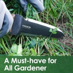 PERWIN Hori Hori Garden Knife, Garden Tools with Sheath for Weeding,Planting,Digging, 7" Stainless Steel Blade with Cutting Edge, Full-Tang Wood Handle with Hanging Hole - Image 3