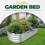 Utopia Home Galvanized Raised Garden Bed Kit 4x2x1ft, Planter Box Raised Garden Beds Outdoor, Easy Assembly Metal Raised Bed for Gardening Vegetables, Fruits, Flowers - Pack of 01 - Silver - Image 3